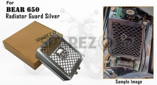 Fit For Royal Enfield Bear 650 Radiator Guard Grill Silver